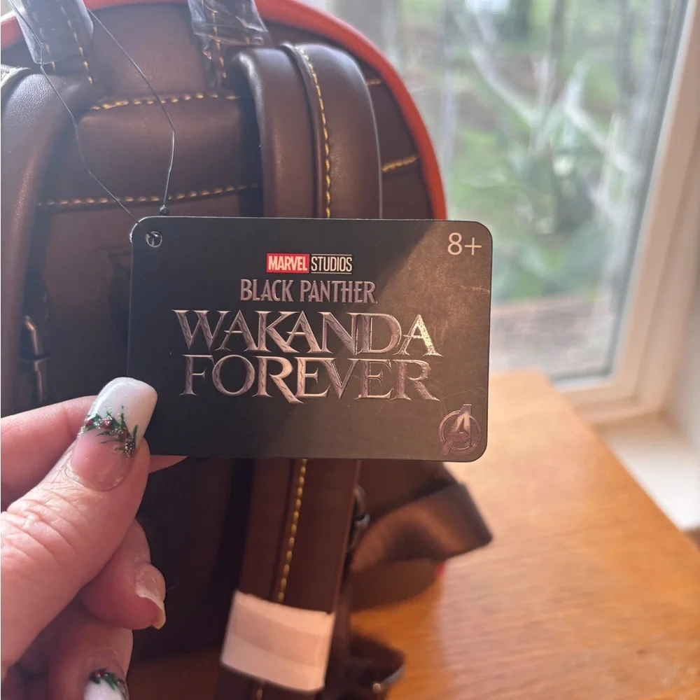Rare Black Panther‎ 2 Wakanda Forever Okoye Costume Vegan Leather Mini Backpack